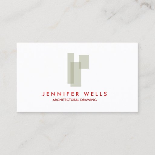 Customizable Mid-Century Box Logo Business Card