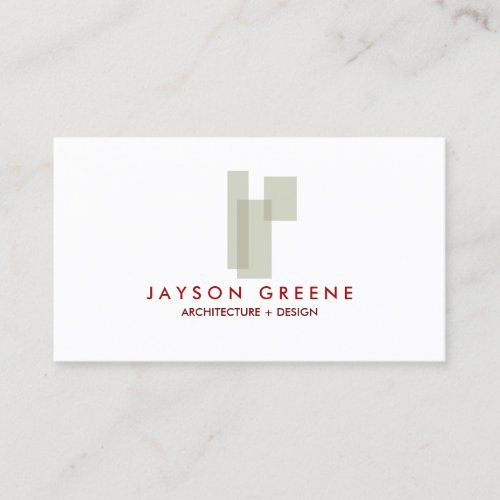 Mid-Century Box Logo (Taupe) Business Card