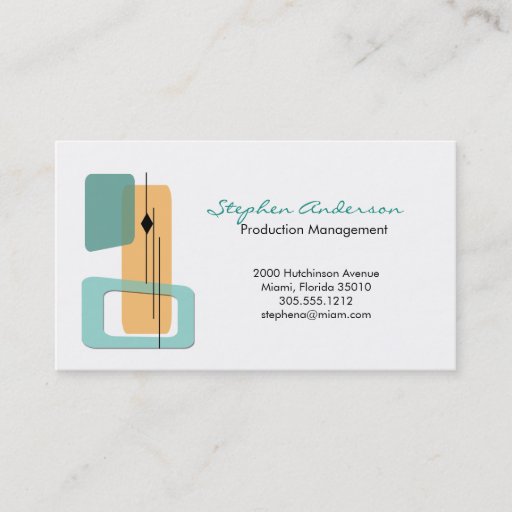 Customizable Mid Century Business Card