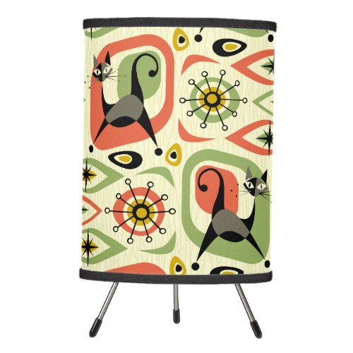 Mid Century Cat Abstract Tripod Lamp