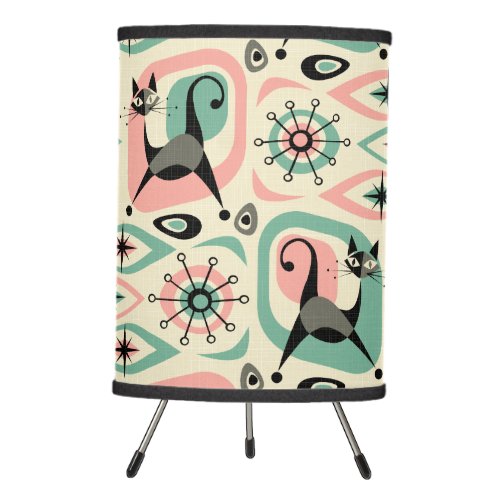 Mid Century Cat Abstract Tripod Lamp