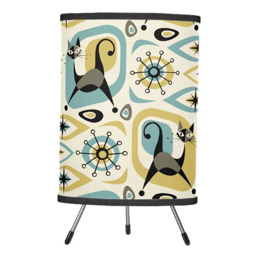 Mid Century Cat Abstract Tripod Lamp