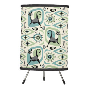 Mid Century Cat Abstract Tripod Lamp
