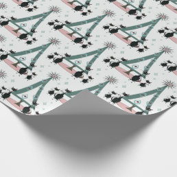 Mid Century Cat Family Holiday Wrapping Paper