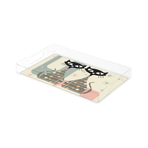 Mid Century Cat Mid_Century Modern Acrylic Tray