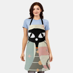 Mid Century Cat Mid-Century Modern Apron