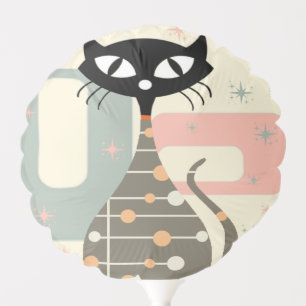 Mid Century Cat Mid-Century Modern Balloon