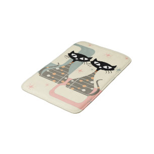 Mid Century Cat Mid-Century Modern Bath Mat