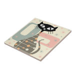 Mid Century Cat Mid-Century Modern Ceramic Tile<br><div class="desc">Mid Century Cat Mid-Century Modern Graphic Design Retro, mid-century cat shape is a modern style. Contains a beautiful vintage pattern, perfect for your favorite contemporary cats. Century Mid Cat , Graphicdesign , Retro , Vintage , Mid-century , Digital , Midcentury , Modern , Pattern , Abstract , Midcenturymodern , Kitten...</div>