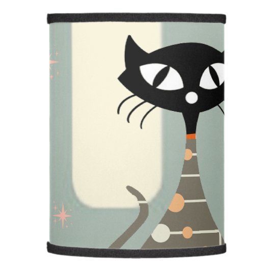 Mid Century Cat Mid-Century Modern Lamp Shade (Left)