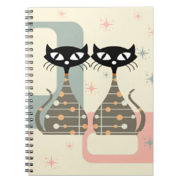 Mid Century Cat Mid-Century Modern Notebook