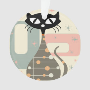 Mid Century Cat Mid-Century Modern Ornament