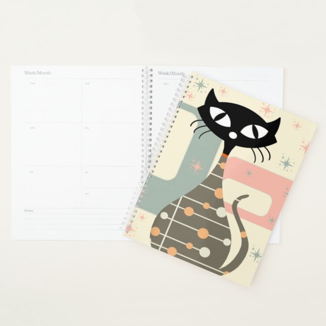 Mid Century Cat Mid-Century Modern Planner (Display)