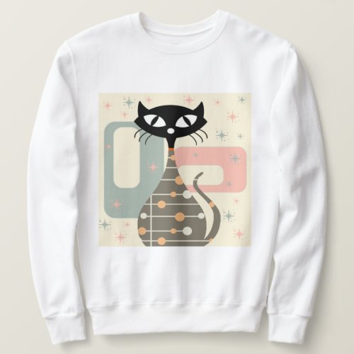 Mid Century Cat Mid_Century Modern Sweatshirt