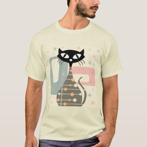 Mid Century Cat Mid_Century Modern T_Shirt