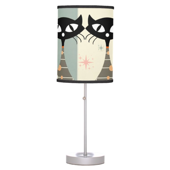Mid Century Cat Mid-Century Modern Table Lamp (Front)