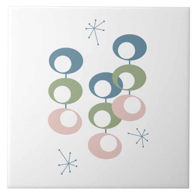 Mid Century  Ceramic Tile (Front)