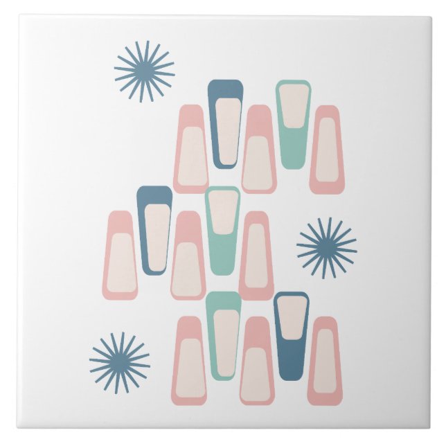 Mid Century  Ceramic Tile (Front)