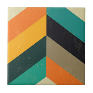 Mid Century Chevron Ceramic Tile