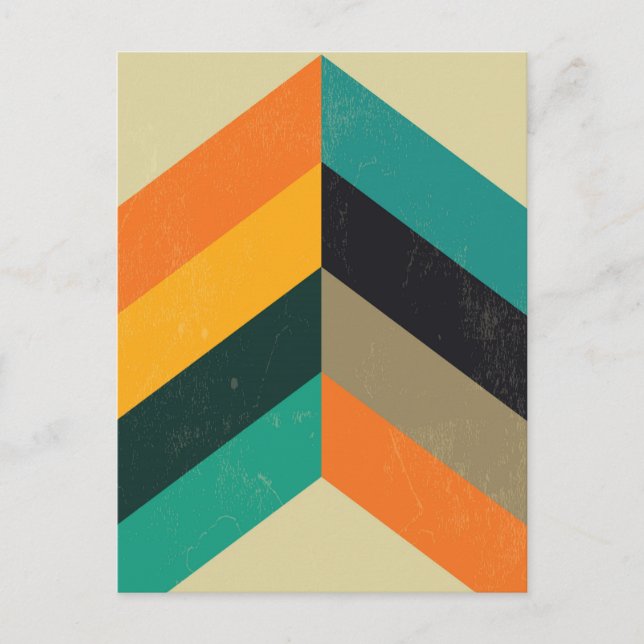 Mid Century Chevron Postcard (Front)
