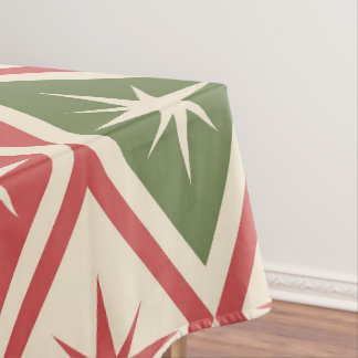 Mid Century Christmas Atomic Stars on diamonds Tablecloth