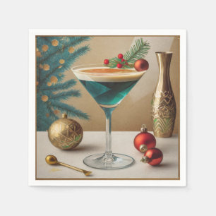 Mid Century Christmas Cocktail Party Happy Hour Napkins