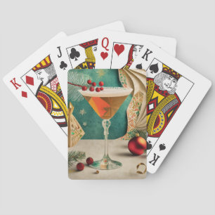 Mid Century Christmas Cocktail Party Happy Hour Poker Cards