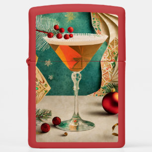 Mid Century Christmas Cocktail Party Happy Hour Zippo Lighter