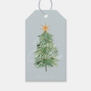 Mid Century Christmas Tree Holiday Gift Tag