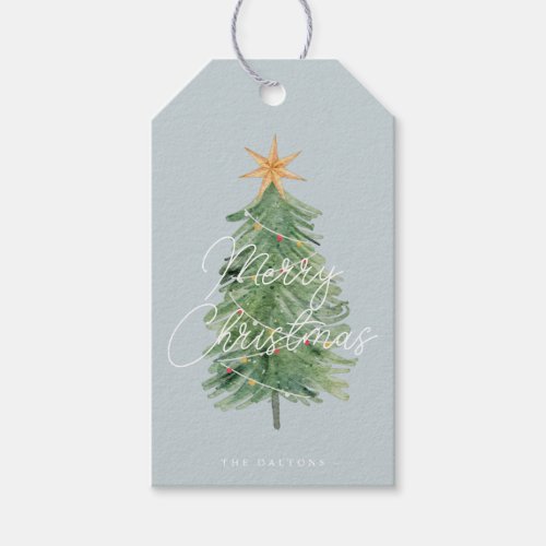 Mid Century Christmas Tree Holiday  Gift Tag