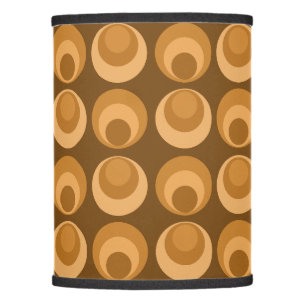 Mid Century Circles Burnt Orange Lamp Shade