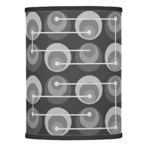 Mid Century Circles Dark Gray Lamp Shade