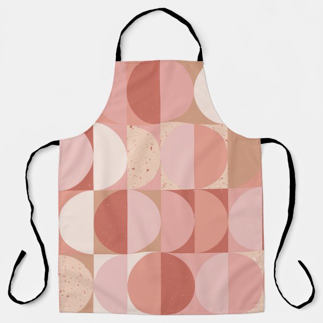 Mid-Century Circles: Modern Geometric Pattern. Apron (Front)