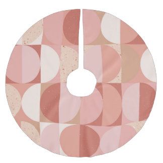 Mid-Century Circles: Modern Geometric Pattern. Brushed Polyester Tree Skirt