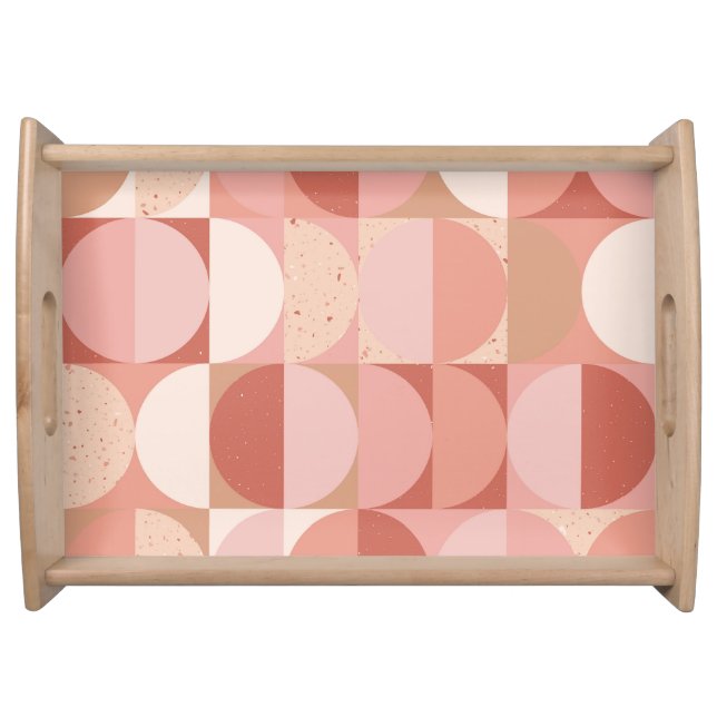 Mid-Century Circles: Modern Geometric Pattern. Serving Tray (Front)