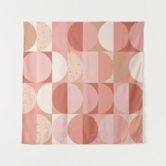 Mid-Century Circles: Modern Geometric Pattern. Tapestry