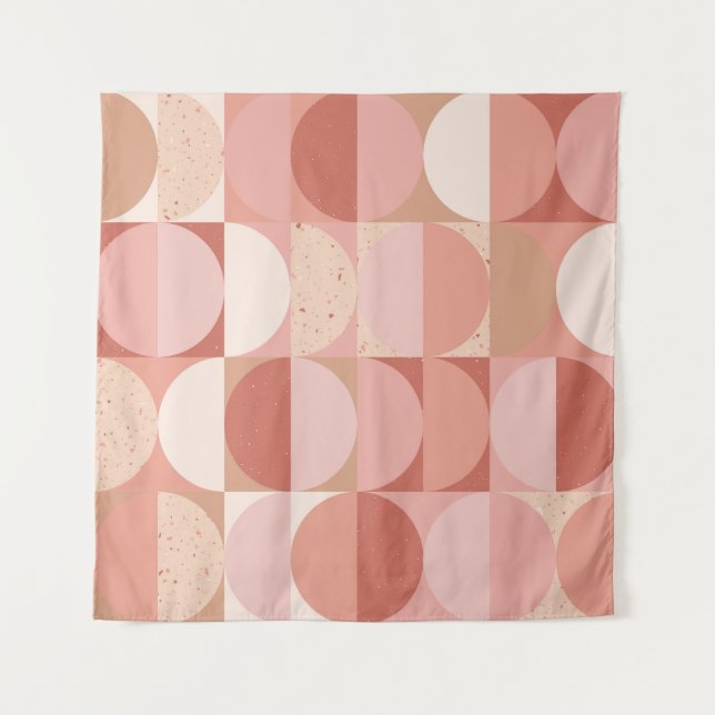 Mid-Century Circles: Modern Geometric Pattern. Tapestry (Front)