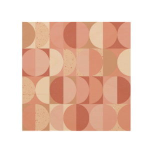 Mid-Century Circles: Modern Geometric Pattern. Wood Wall Art