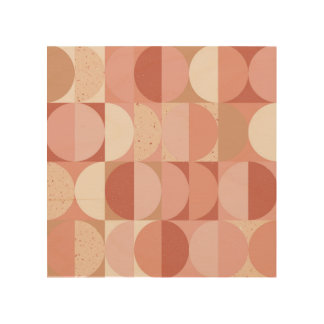 Mid-Century Circles: Modern Geometric Pattern. Wood Wall Art