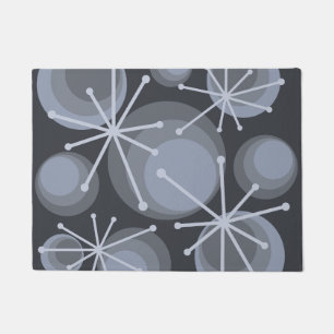 Mid Century Circles Starbursts Slate Doormat