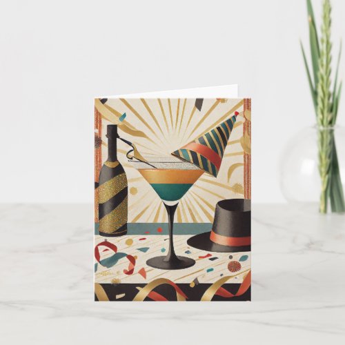 Mid_Century Cocktail Hour _ New Years Eve Card