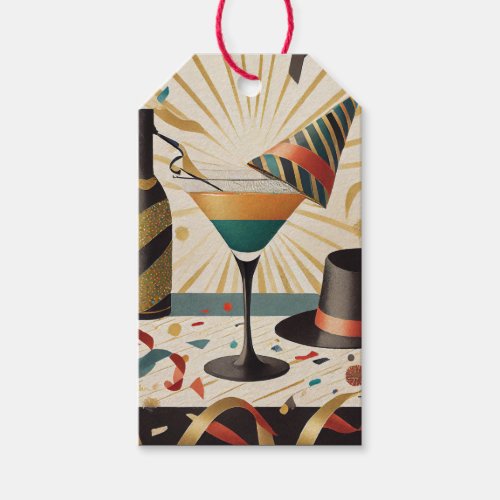 Mid_Century Cocktail Hour _ New Years Eve Gift Tags