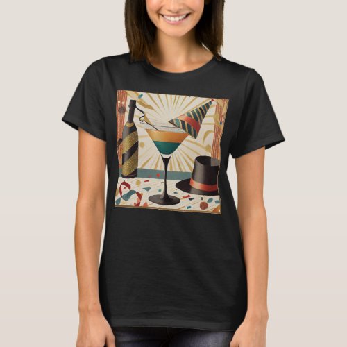 Mid_Century Cocktail Hour _ New Years Eve T_Shirt