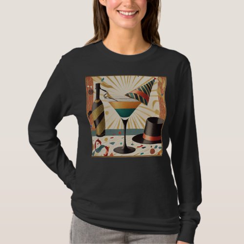 Mid_Century Cocktail Hour _ New Years Eve T_Shirt