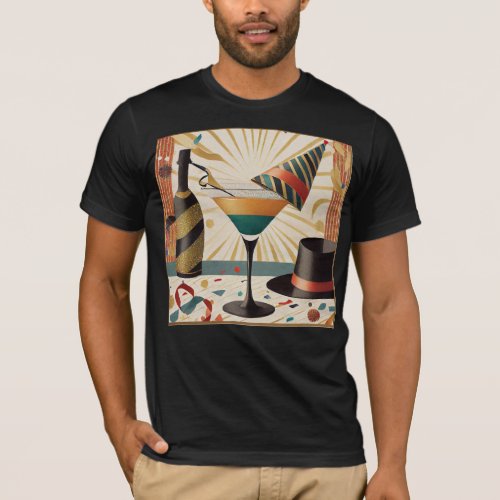 Mid_Century Cocktail Hour _ New Years Eve T_Shirt