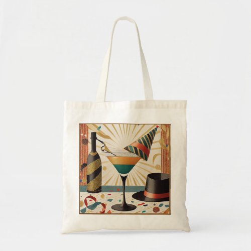 Mid_Century Cocktail Hour _ New Years Eve Tote Bag