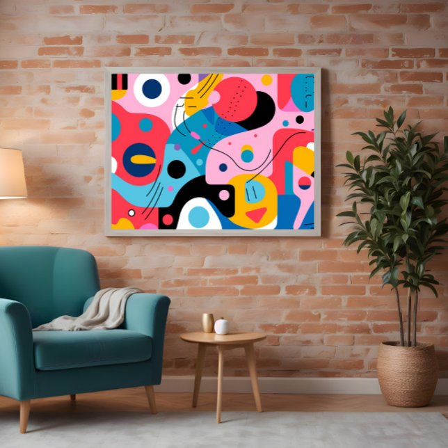 Mid Century Colorful Abstract Art Poster (Creator Uploaded)
