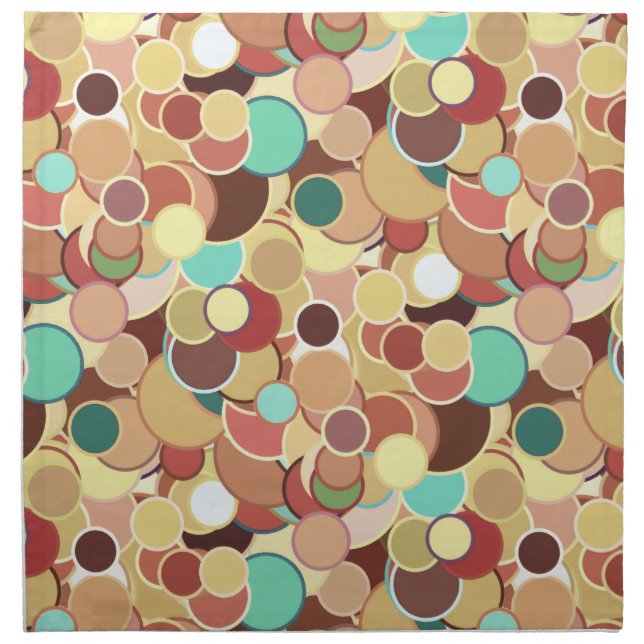 Mid-Century confetti dots - Earth colors Napkin (Front)