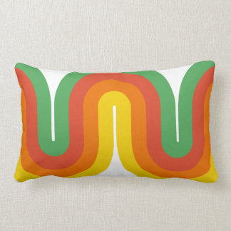 Mid Century Curves Throw Pillow Lumbar 13x21