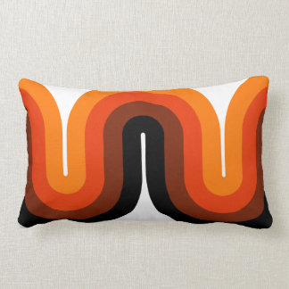 Mid Century Curves Throw Pillow Lumbar 13x21